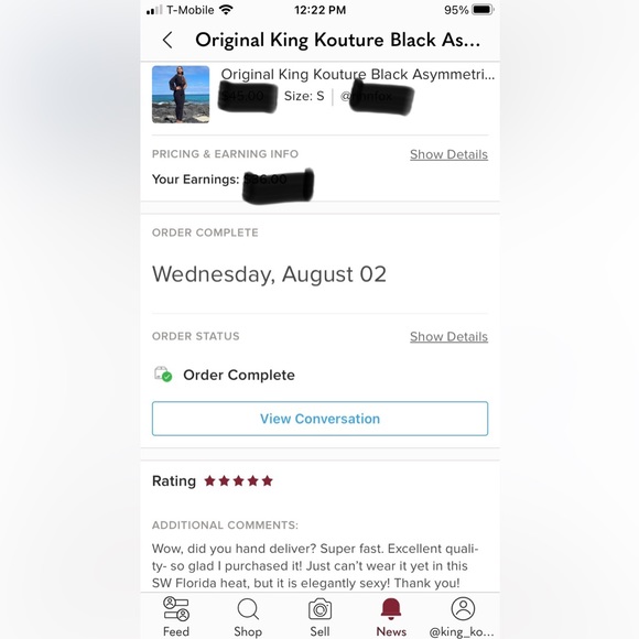 Only at The King Kouture Black Asymmetrical Kimono Sleeve Jumpsuit Small - Picture 12 of 12